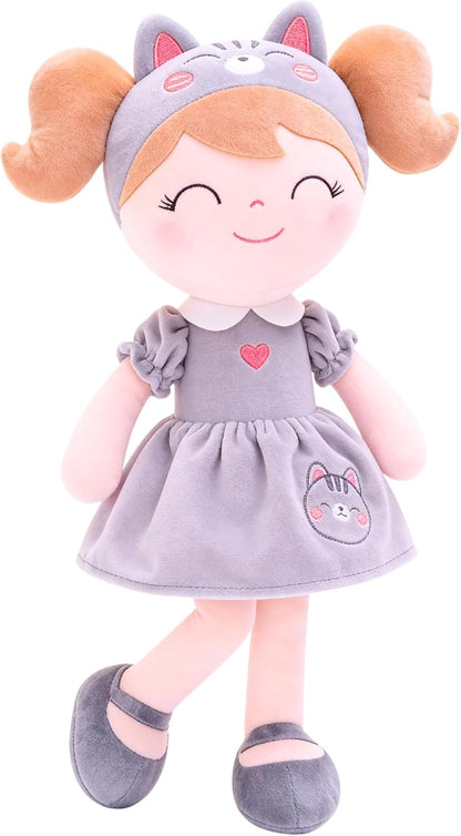Gloveleya Muñeca bebé niña regalos de peluche suave para gatos (12...
