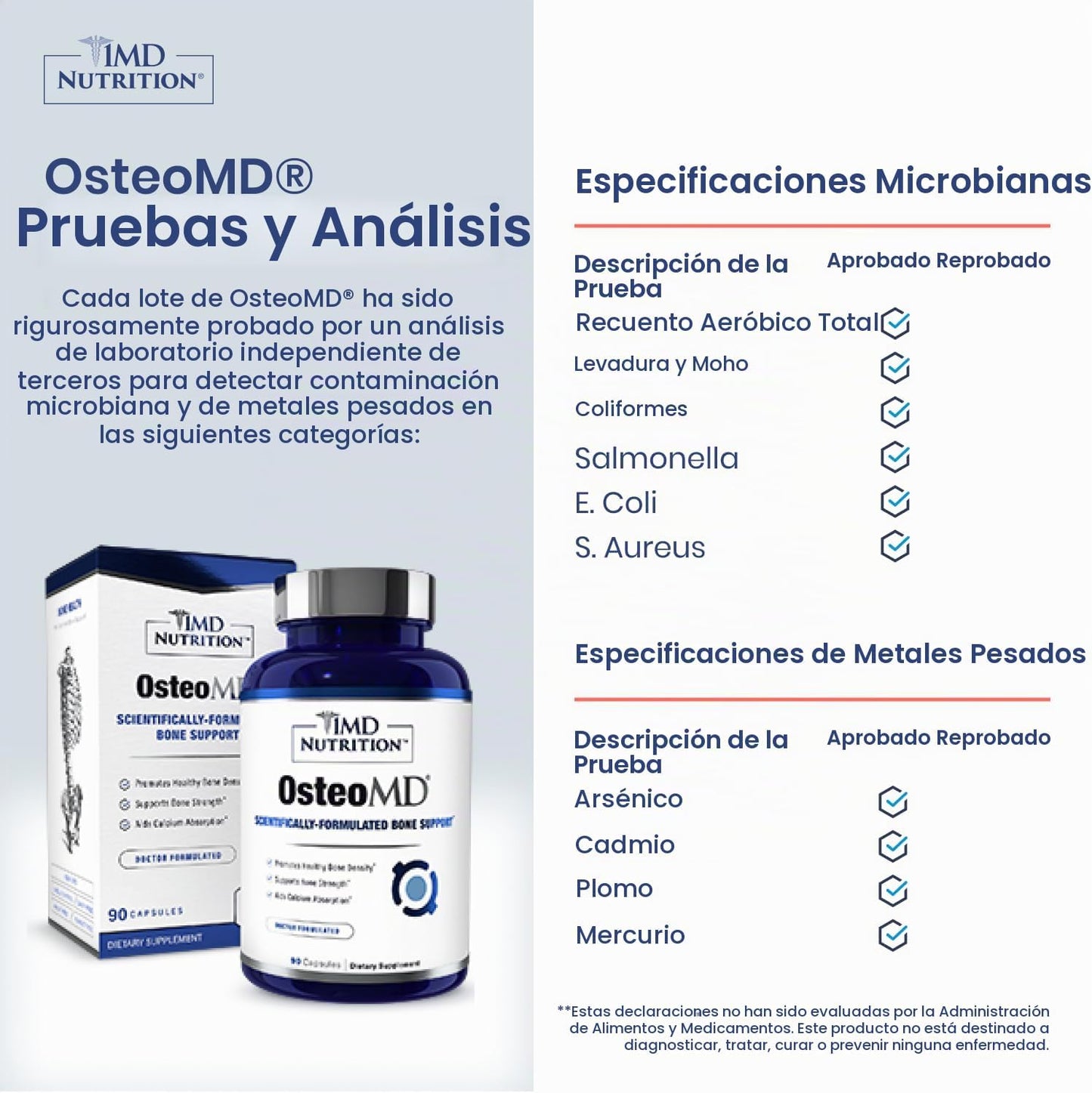 1MD OsteoMD para apoyo integral óseo | con hidroxiapatita de calcio...