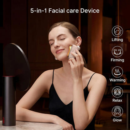 ZDEER Terapia de luz roja LED para masajeador facial y cuello, disp...