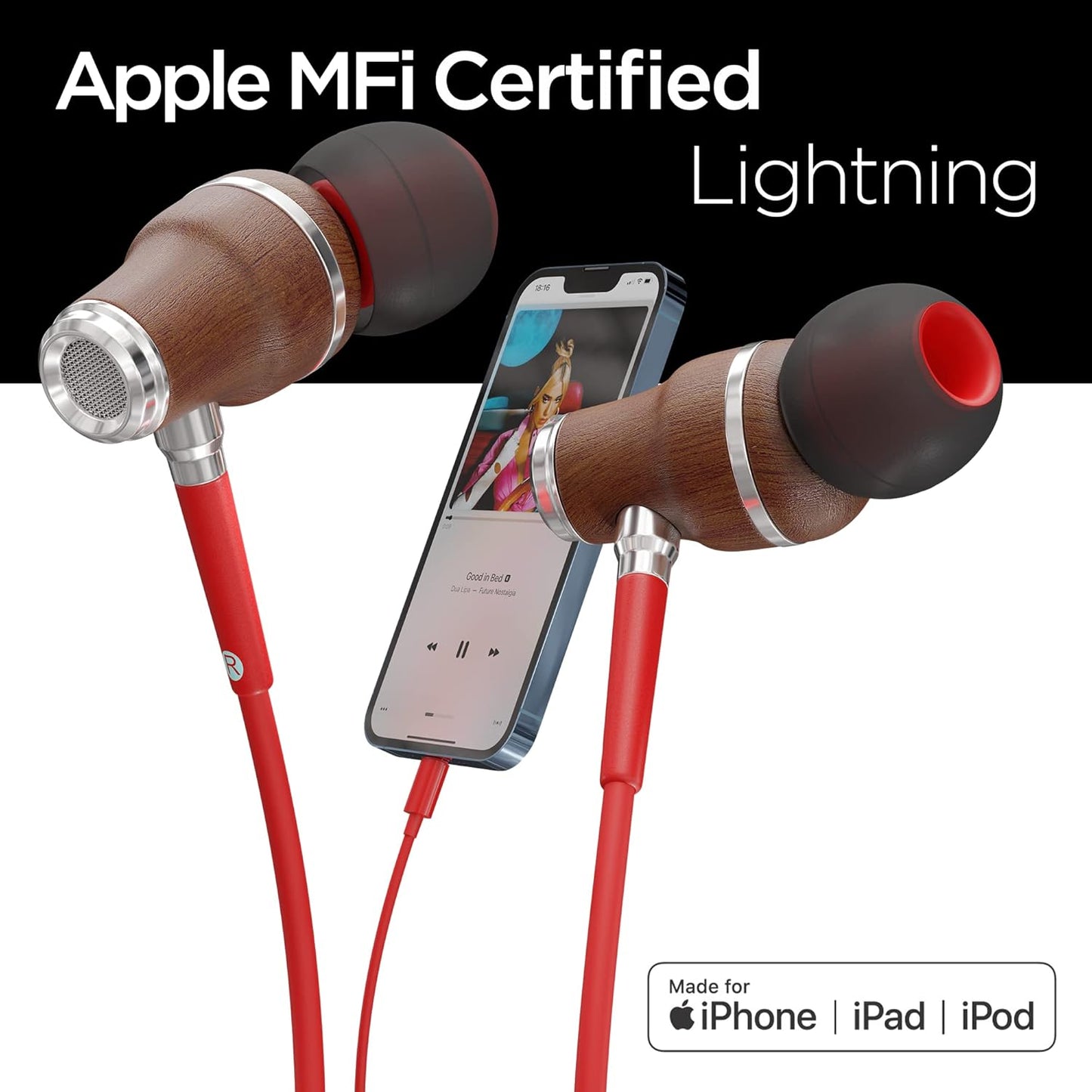 Symphonized Auriculares con cable para iPhone con sonido de graves...