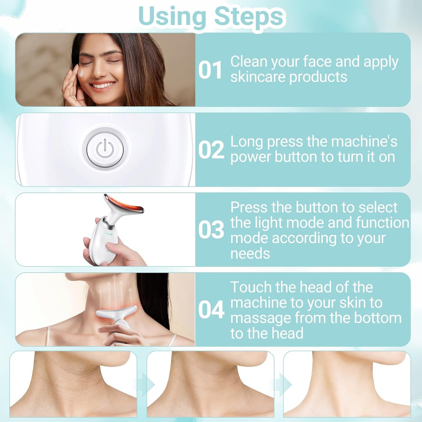 Oriflame Masajeador de cuello y cara, rodillo facial, herramienta p...
