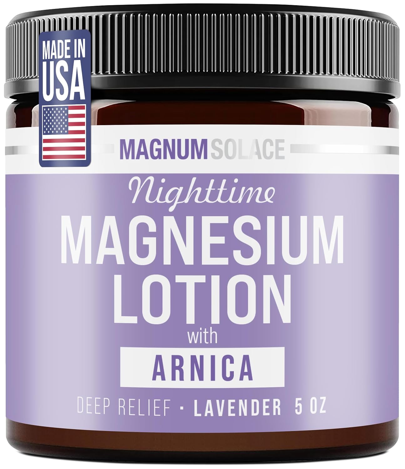 Magnum Solace Loción nocturna de magnesio con árnica \u2013 Alivio...