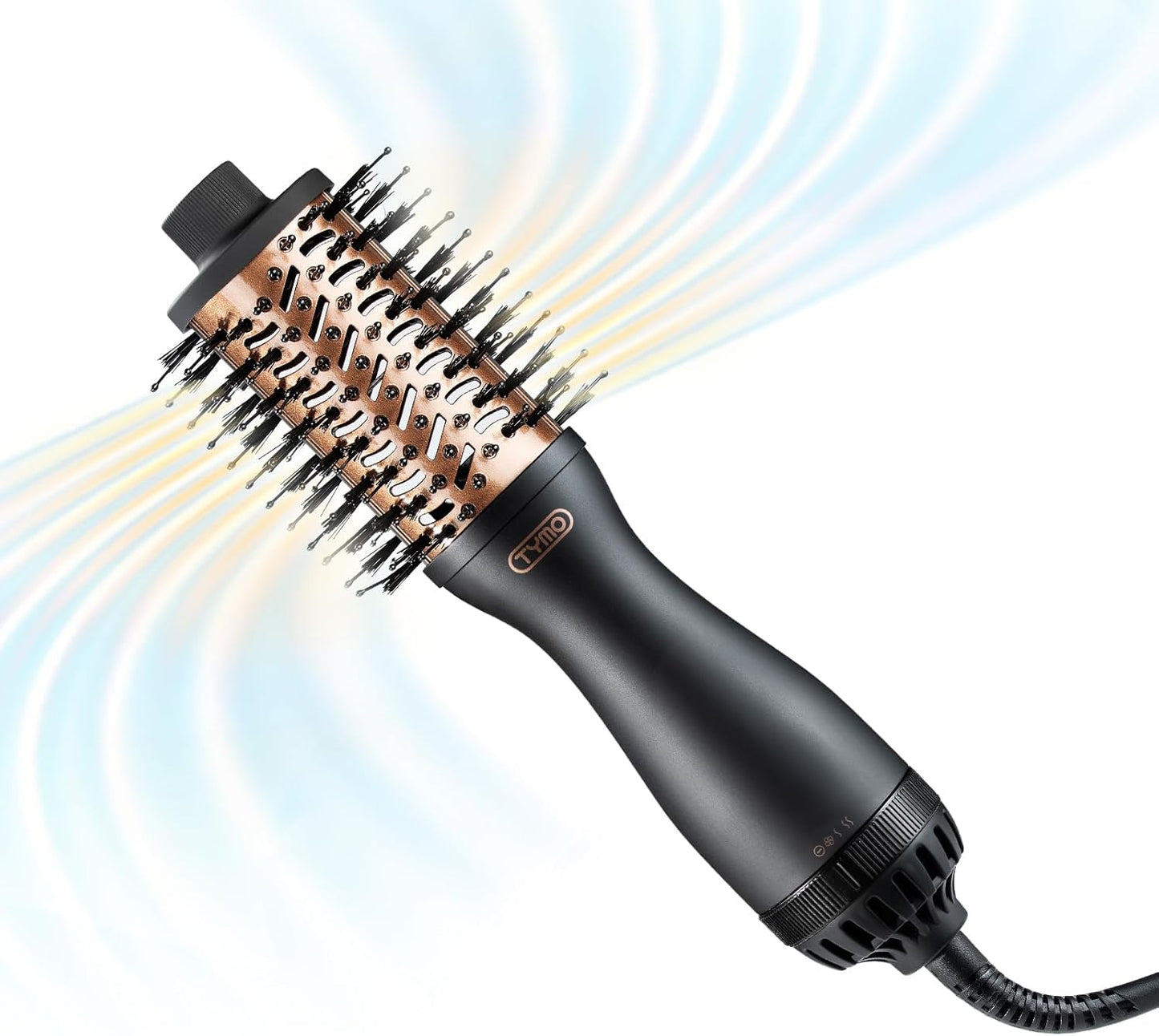 TYMO 2.0 Cepillo Secador de Pelo - Cepillo de Soplado de Aire Caliente, Voluminizador de un Paso, Rizador de Barril de 2 Pulgadas Mejorado, Secado 3 Veces Más Rápido, 0.6 lb Ligero, Alisador y Rizador