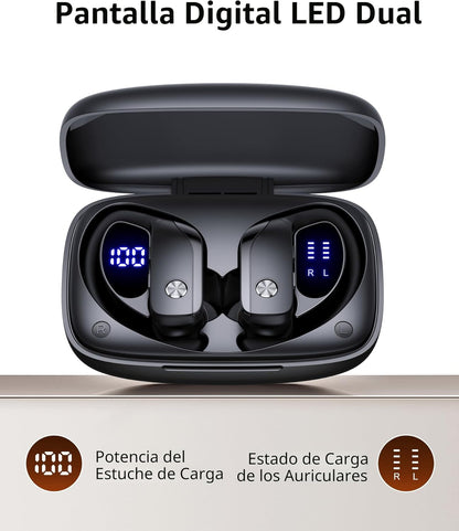 bmanl Auriculares Inalámbricos Bluetooth Auriculares con Ganchos So...
