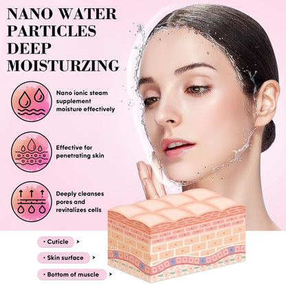 Kit de vapor facial con 17 herramientas para el cuidado de la piel, vaporizador facial nano iónico para limpieza profunda, desobstruye los poros, humidificador de vapor cálido para cara, sauna en casa, spa, regalos de cuidado personal para mujeres