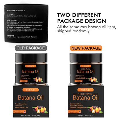 Aceite de batana crudo para el crecimiento del cabello, pasta de aceite de Botana 100% natural puro de Honduras, mascarilla orgánica sin refinar para prevenir la pérdida de cabello, mejora el grosor para hombres y mujeres, 5.3 onzas