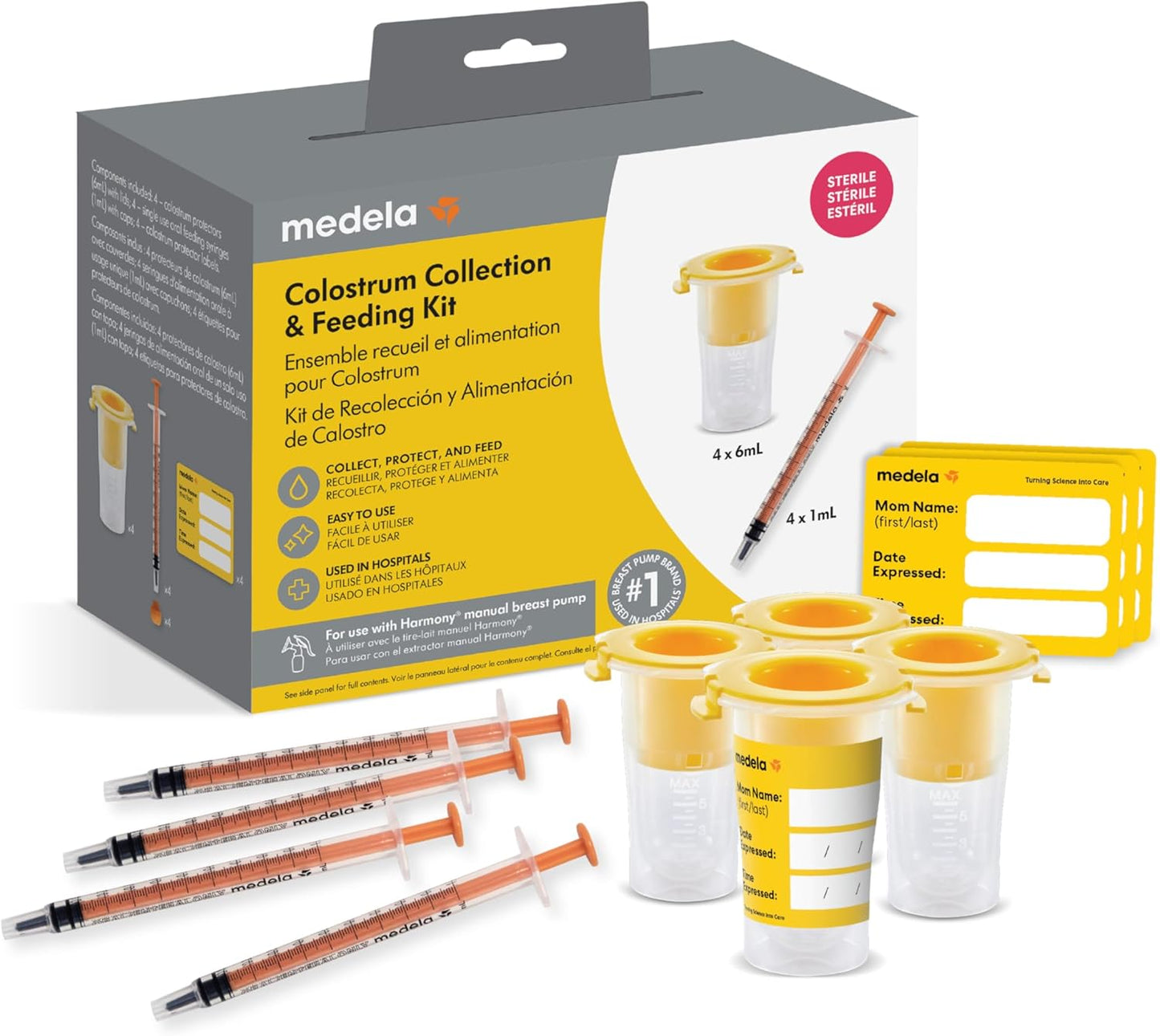 Medela Kit de recolección y alimentación de calostro, incluye colec...