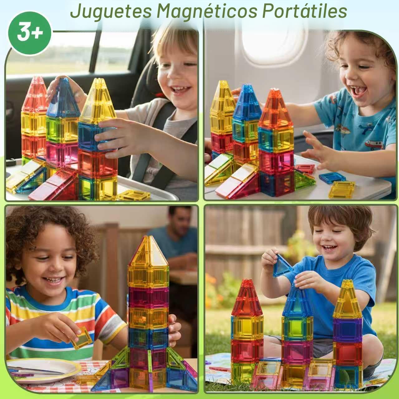 Mini azulejos magnéticos, juego de 78 piezas de azulejos magnéticos...