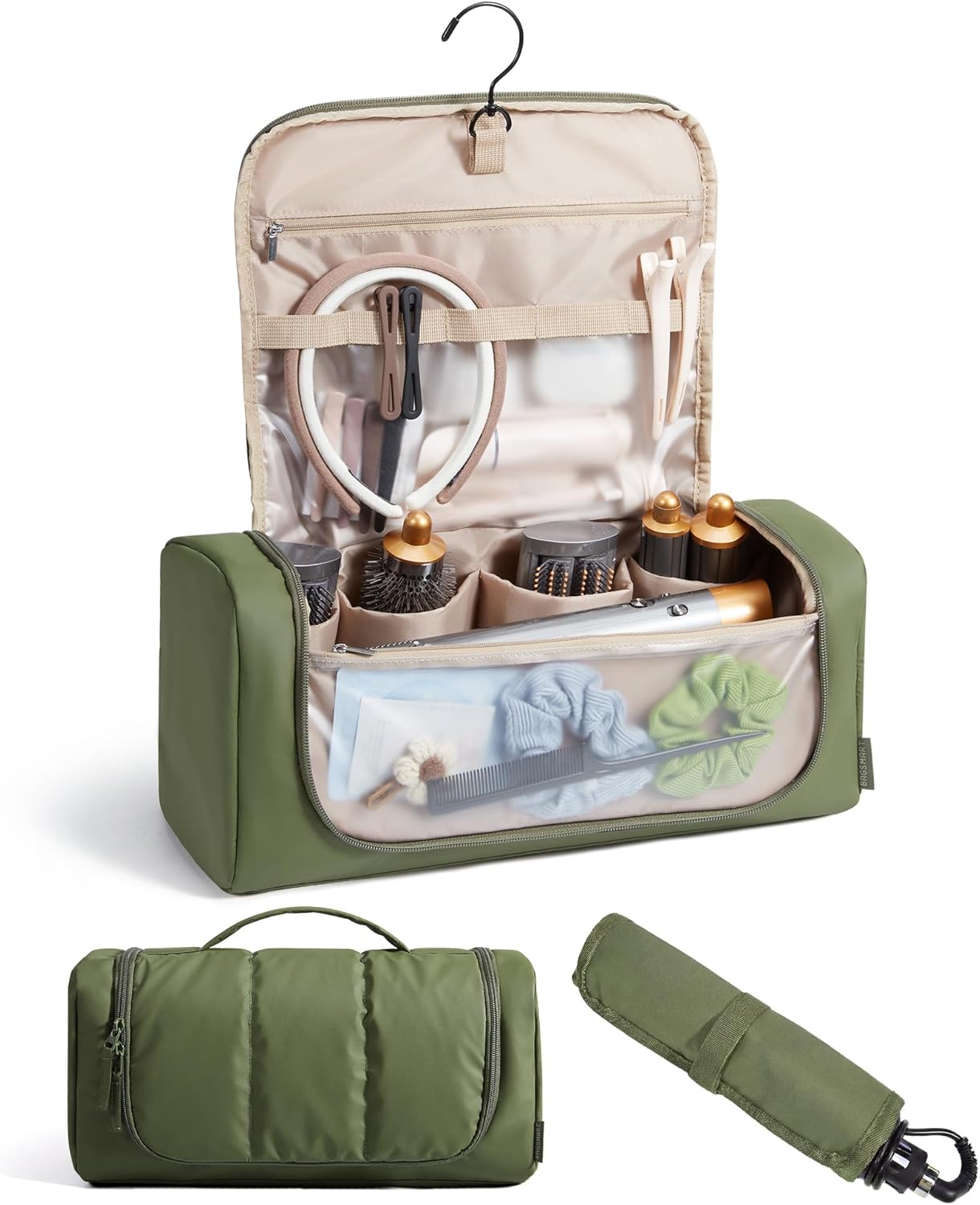 BAGSMART Organizador de herramientas para el cabello, bolsa de viaj...