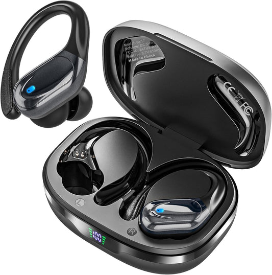 HAOYUYAN Auriculares inalámbricos, auriculares Bluetooth deportivos...