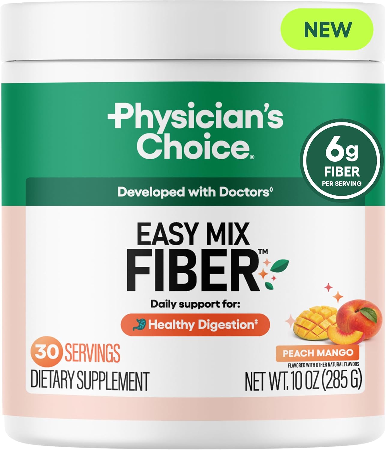 Physician's CHOICE Fibra Easy Mix para la salud digestiva y reg...