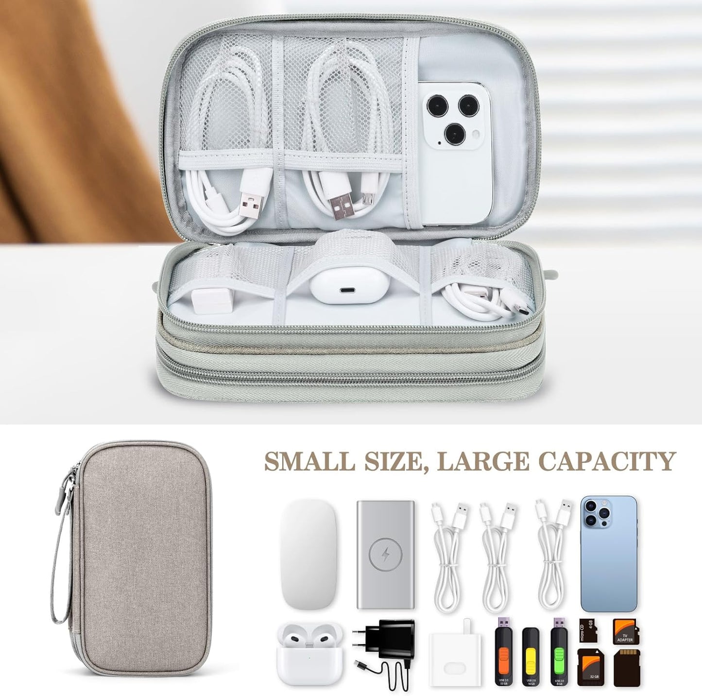 FYY Organizador para cosas electrónicas, para viajes, para cables,...