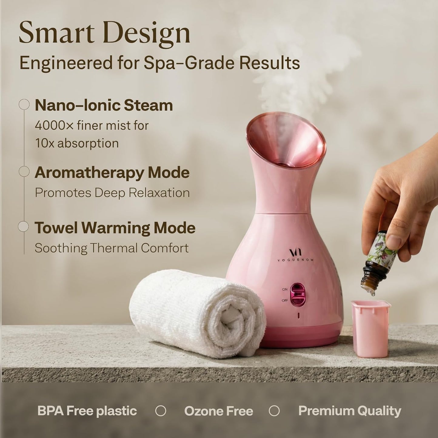 Vaporizador Facial Spa Regalos con 17 Herramientas de Cuidado de la...