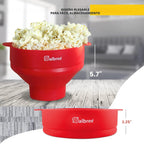 Salbree Tazón plegable de silicona para hacer palomitas de maíz par...