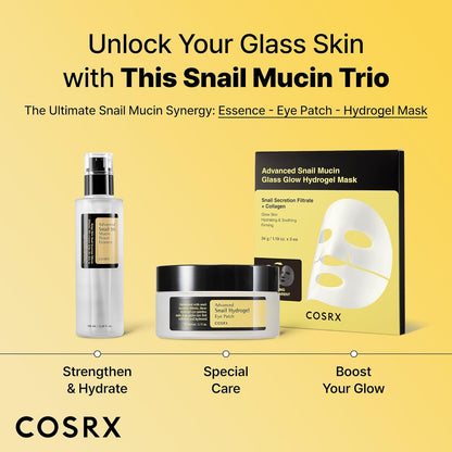 COSRX Advanced Snail Hydrogel Eye Patch (60 piezas), máscara de sue...