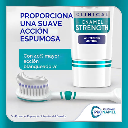 Pasta dental Sensodyne Pronamel para fortalecimiento clínico del esmalte, acción blanqueadora, 3.4 oz (paquete de 3)