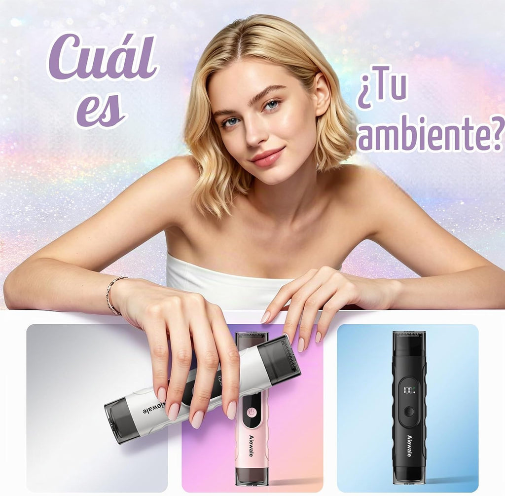 Recortadora de bikini para mujer 2 en 1 de doble cabeza, maquinilla...