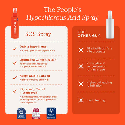 Tower 28 SOS Daily Rescue Spray Facial para Piel Sensible, Spray de...