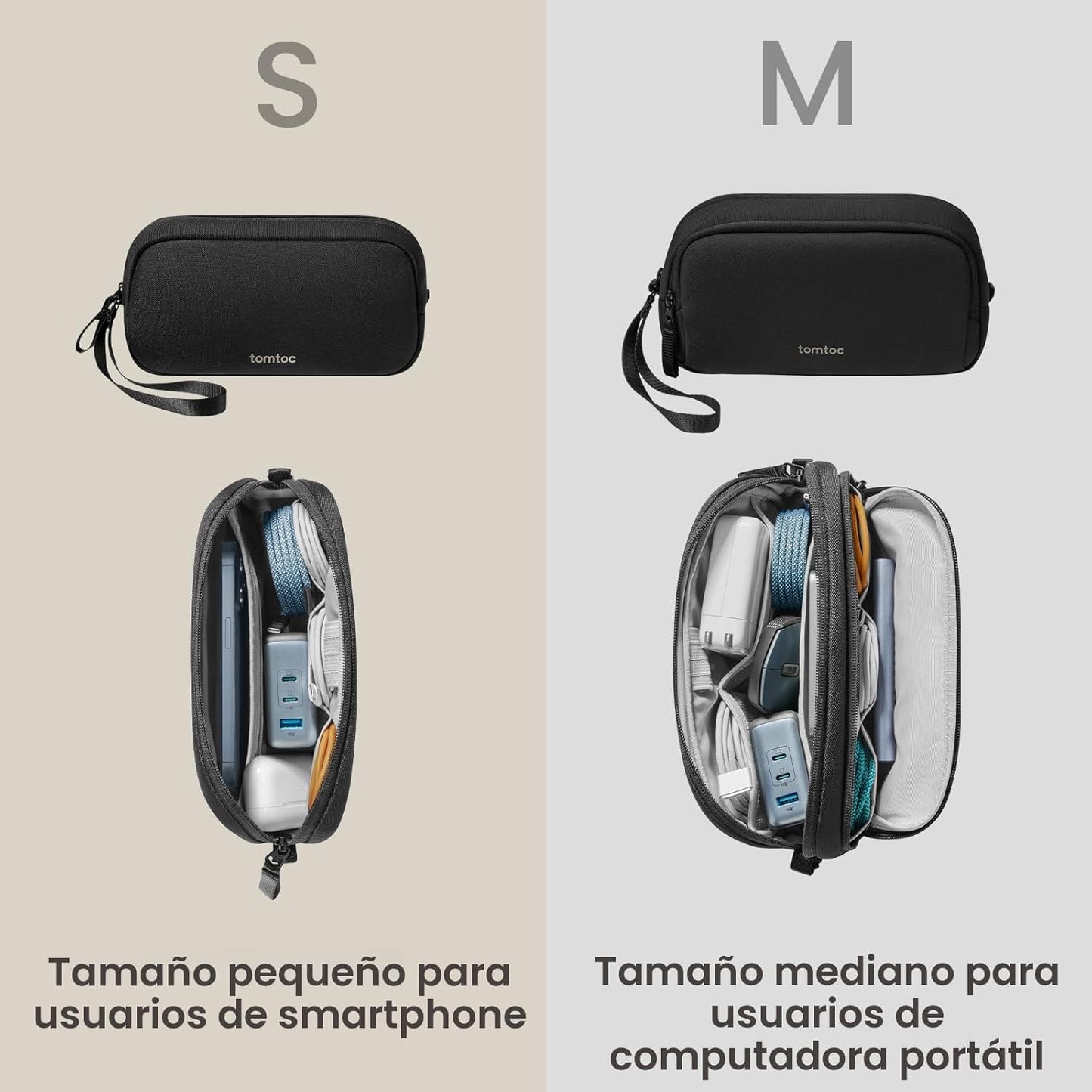 tomtoc Organizador Electrónico de Viaje, Estuche Resistente al Agua...