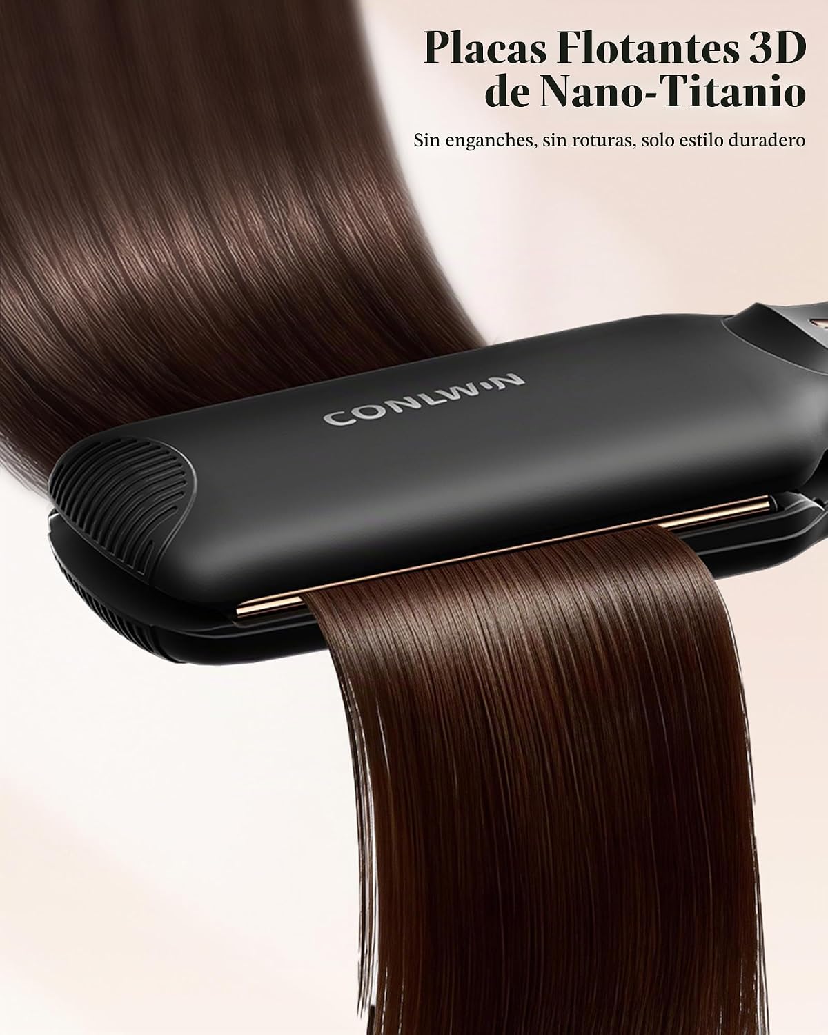 CONLWIN 1.75" Plancha de titanio Plancha Plancha Plancha con In...