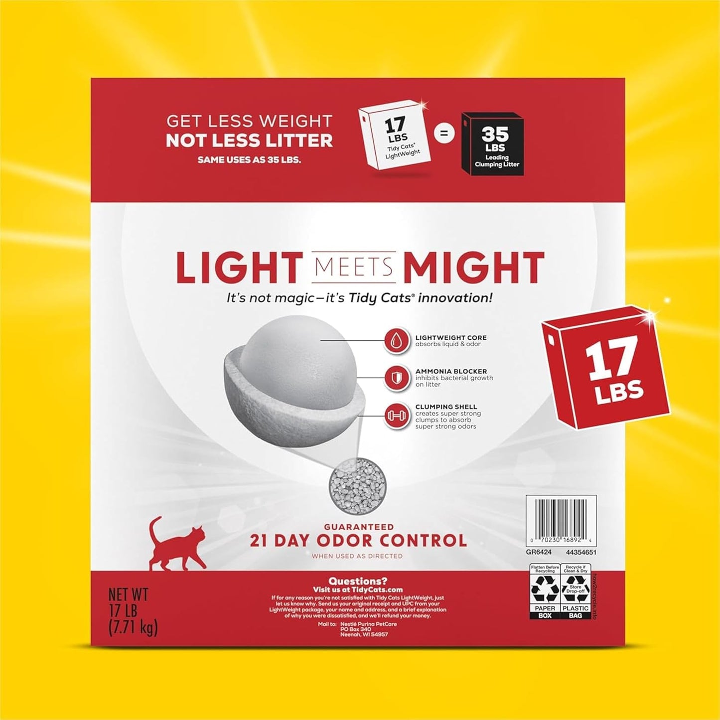 Purina Tidy Cats LightWeight 24\/7 Performance Control de Olores, M...