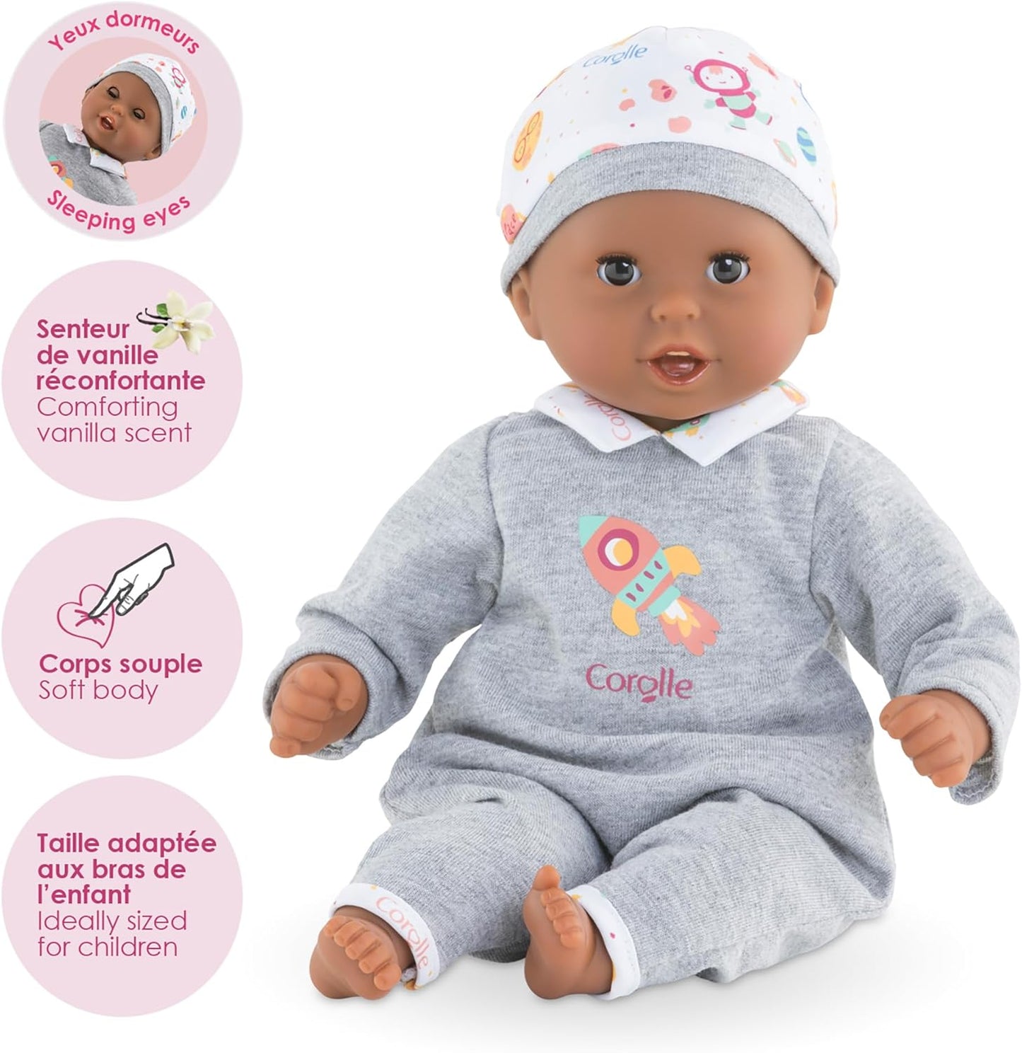 Corolle Bébé Calin Marius - Muñeca bebé niño suave de 12" con a...