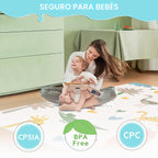 Fshibila Corralito para bebés de 50 x 50 pulgadas con paspartú, cor...