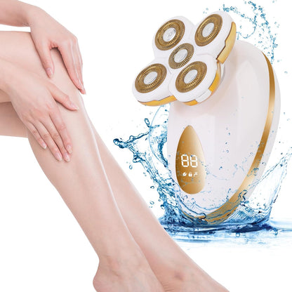 Maquinillas de afeitar eléctricas para mujer, 5 en 1, sin dolor, re...