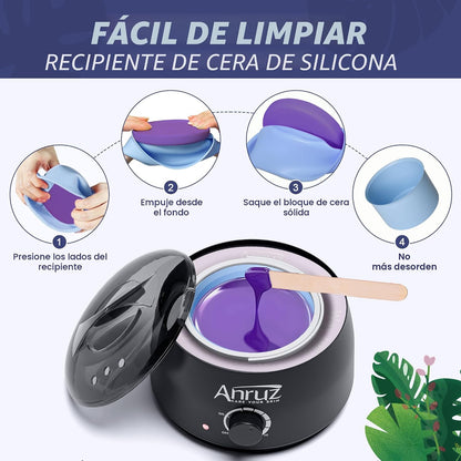 Kit de cera Anruz para mujeres y hombres - Kit de cera para depilac...