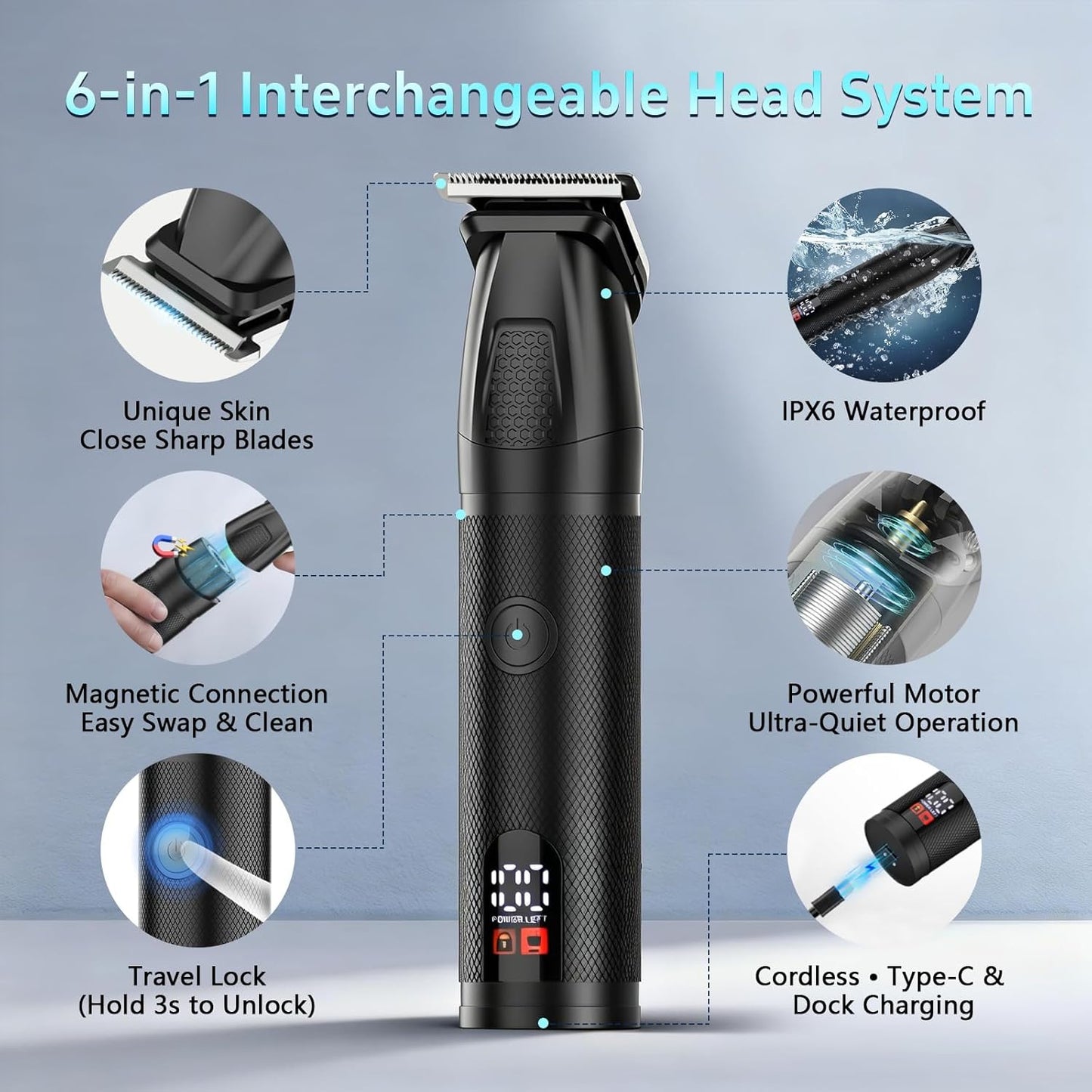 Manscape - Recortadora de cuerpo y barba para hombres, kit de aseo...
