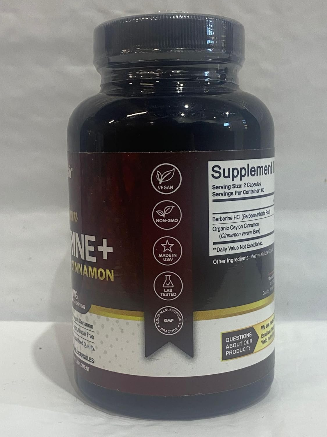 NutriFlair Berberina HCL Premium 1200mg, 120 Cápsulas - Más Canela...