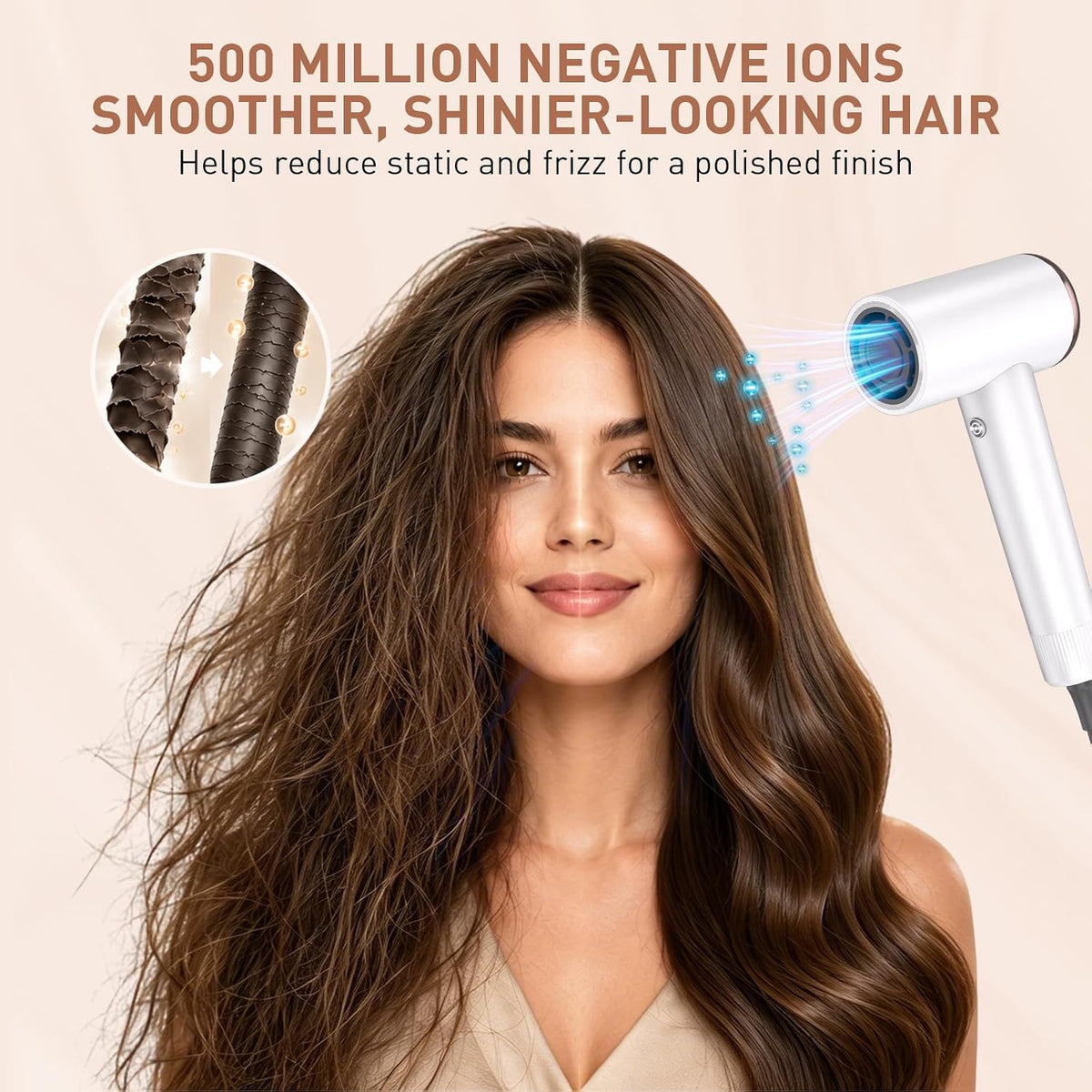 Secador de pelo iónico de alta velocidad Mythsight StyleVibe con 3...