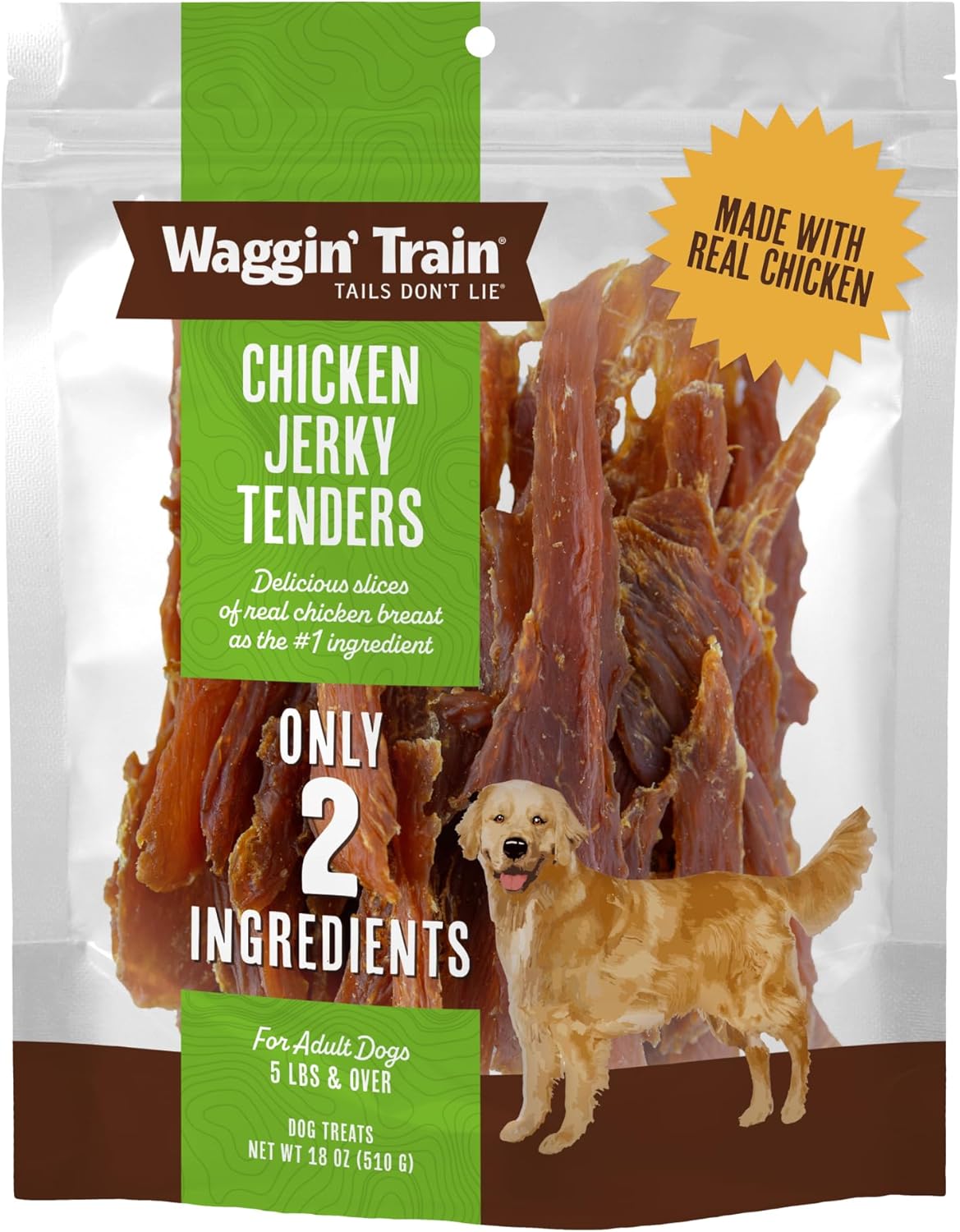 Waggin' Train Golosinas de pollo para perros, hechas con pechug...
