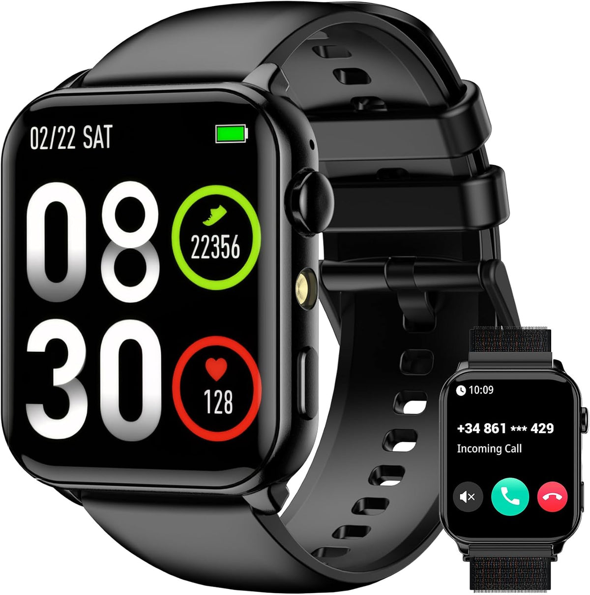 Relojes inteligentes para hombre, 1.91" AMOLED reloj de fitness...