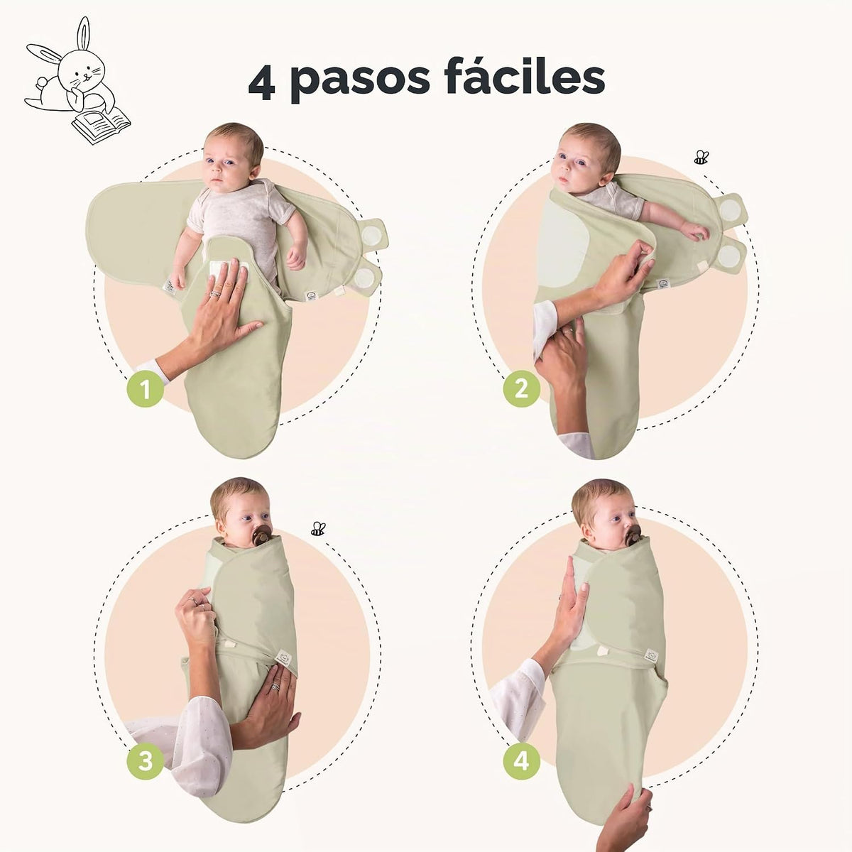 KeaBabies Paquete de 3 pañales orgánicos para recién nacidos, 0.5 T...