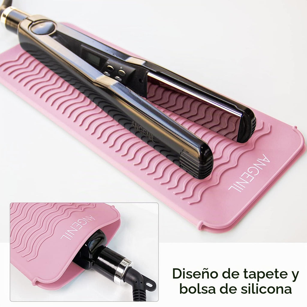 ANGENIL - Alfombrilla de silicona resistente al calor para plancha...
