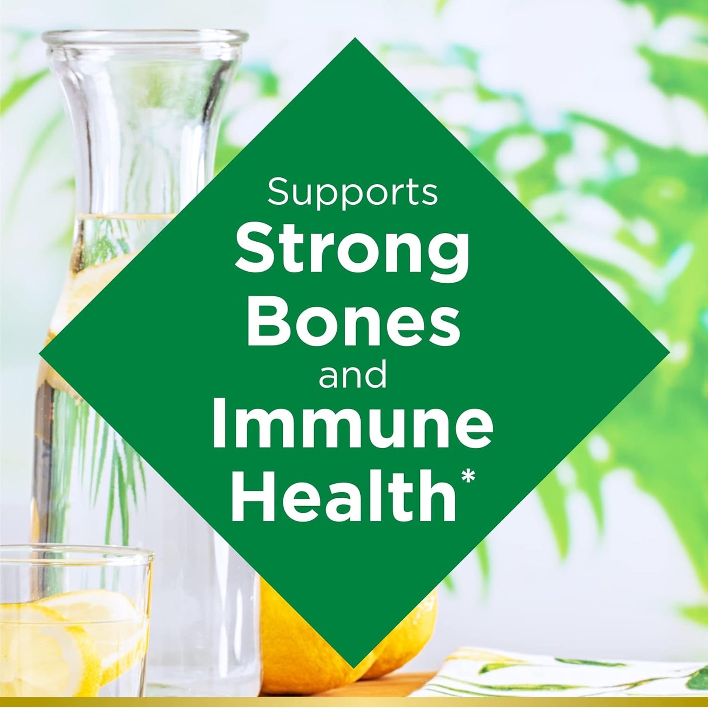 Nature's Bounty Vitamina D3, apoyo inmunológico y óseo, 5000IU,...