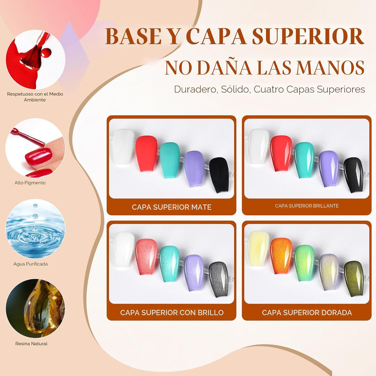 Kit de esmalte de uñas con luz UV, kit de iniciación de esmalte de...