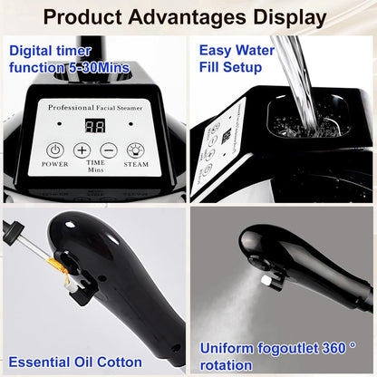 Vaporizador Facial Profesional, vaporizador facial con altura y áng...
