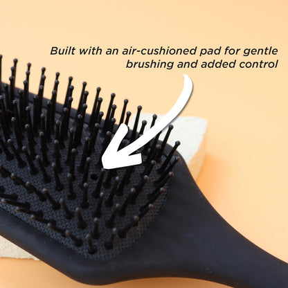 Denman Mini cepillo de pelo con cojín de paleta para secar con soplado, desenredar y viajar sobre la marcha, estilo cómodo, alisado y alisado, para mujeres y hombres, D84