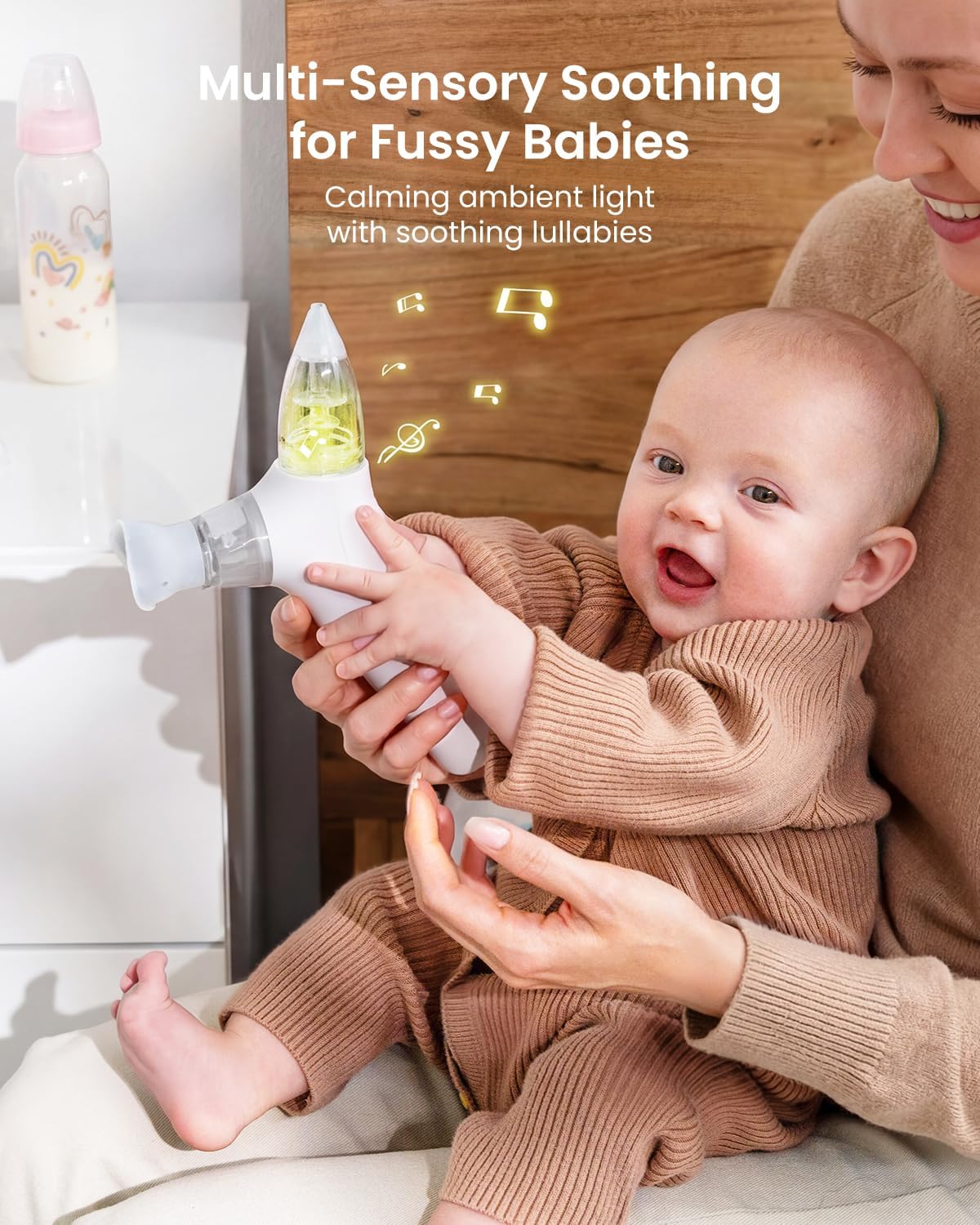 Aspirador nasal para bebés, succión eléctrica de nariz para bebé