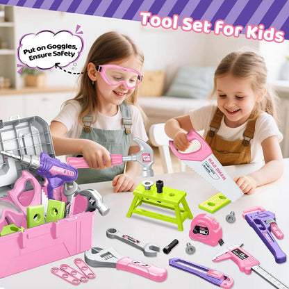 Set de herramientas para niños 46 piezas, juego de herramientas par...