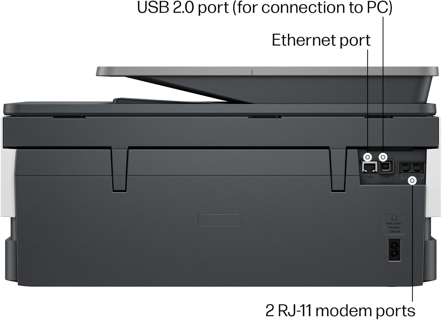 HP OfficeJet Pro 8139e Impresora inalámbrica de inyección de tinta todo en uno, impresión, escaneo, copia, fax, ADF, impresión a doble cara Lo mejor para la oficina en casa, 1 año de prueba de tinta instantánea incluida, habilitada para IA (40Q51A)