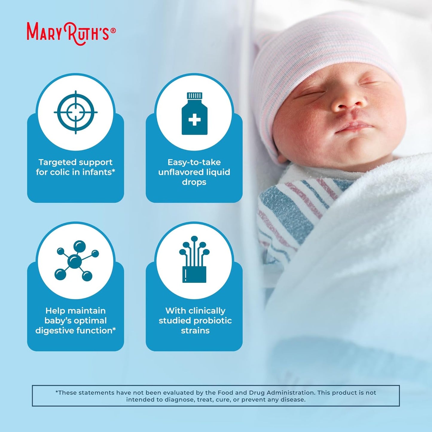 MaryRuth Organics Gotas probióticas para bebés | Probióticos líquid...