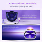Lámpara de uñas UV, secador de uñas LED de 180 W para esmalte de ge...