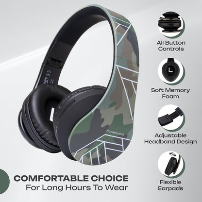 PowerLocus Auriculares Bluetooth sobre la oreja, auriculares inalám...