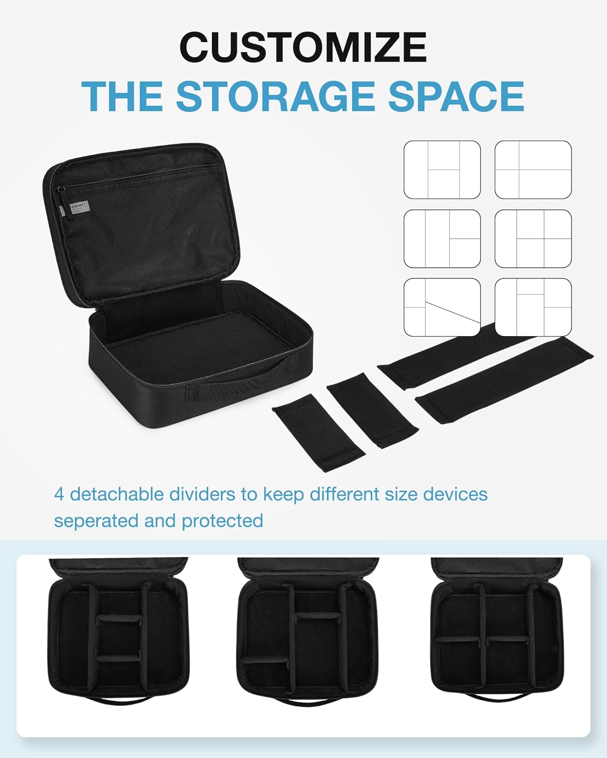 BAGSMART Bolsa organizadora de cables, organizador de artículos ele...