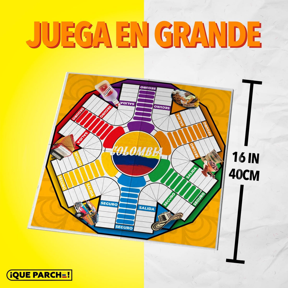 PAP Products PARQUES MAGNÉTICO Colombiano para 2 a 6 Jugadores Colo...