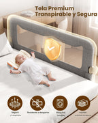 GrowthFun Riel de cama de 1 pieza de 59 pulgadas para niños pequeño...