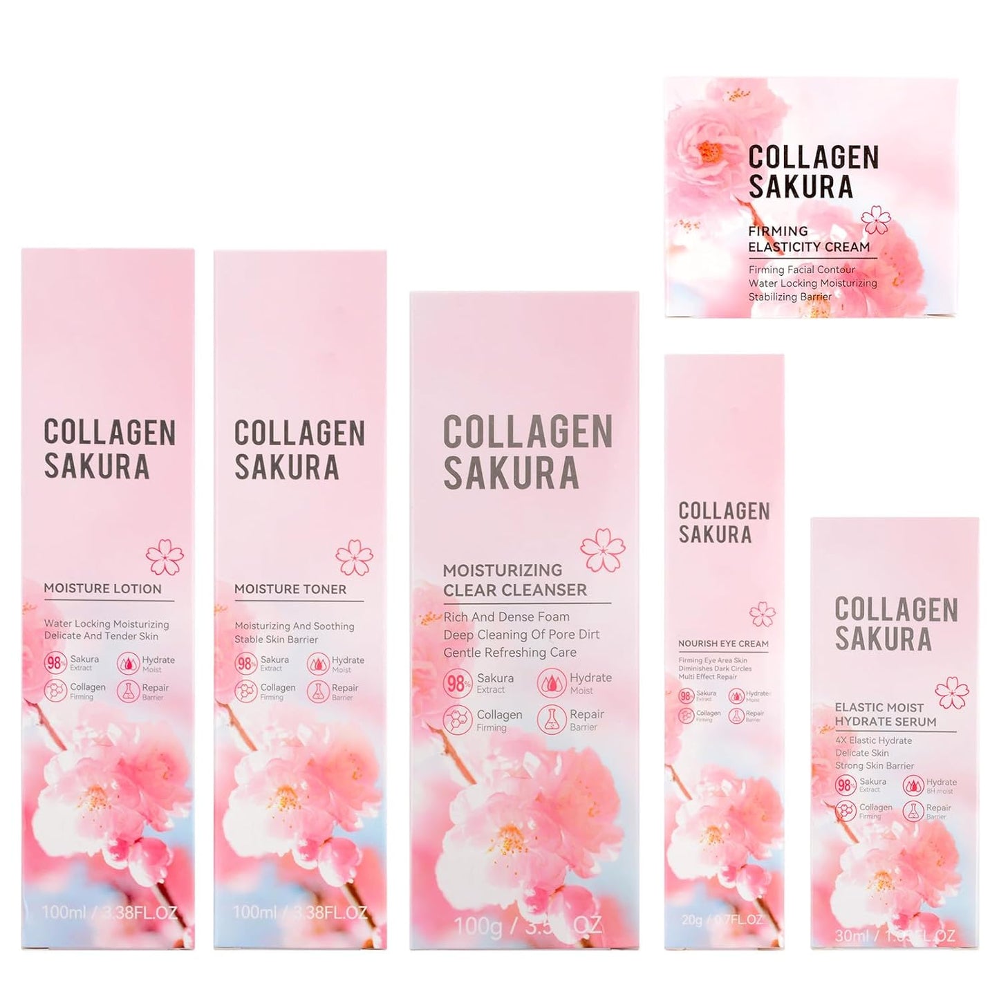 Set de Cuidado de Piel Sakura, Set de Cuidado de la Piel de Flor de...